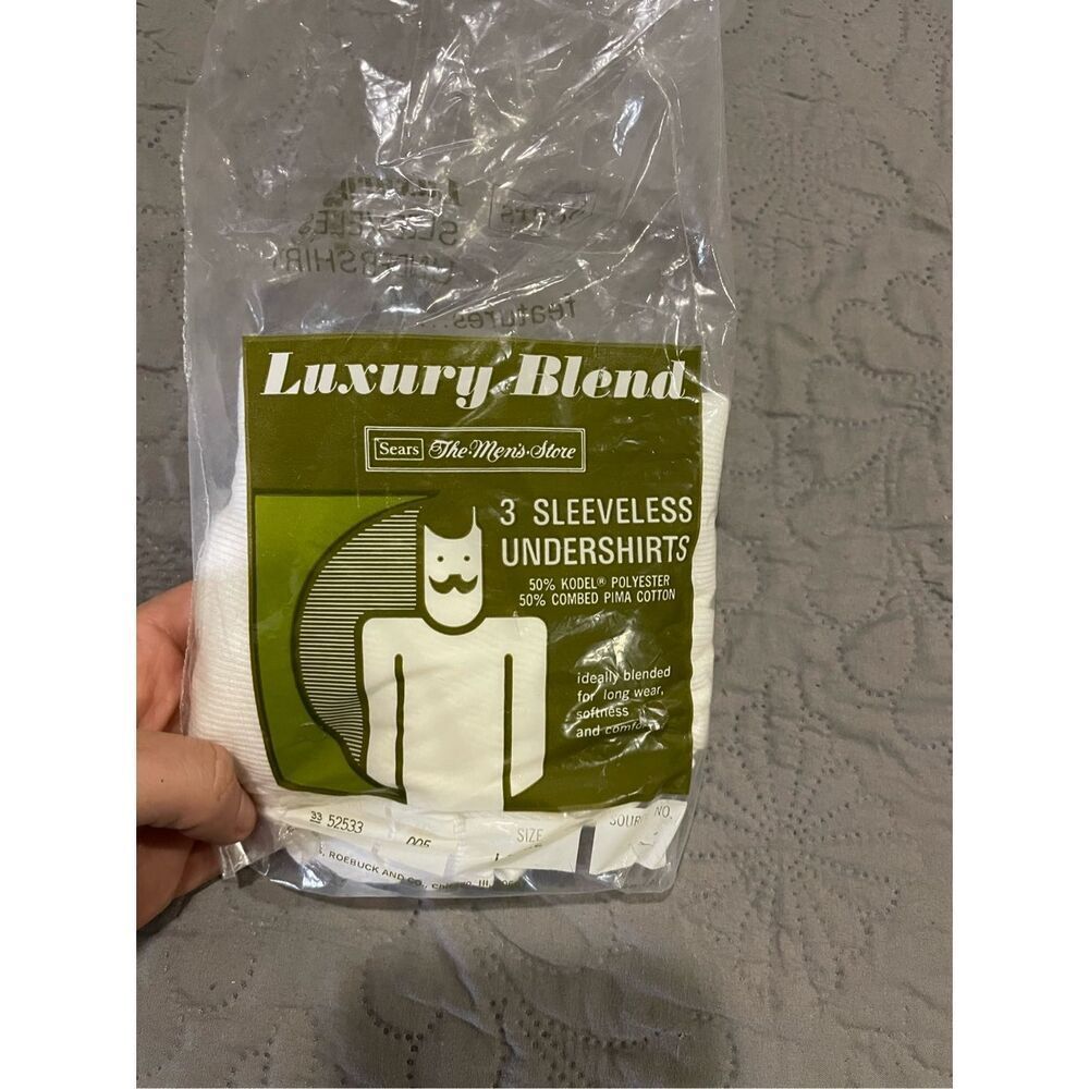 Sears The Men Store Luxury Blend L Deadstock Vintage Sleeveless Undershirt Only